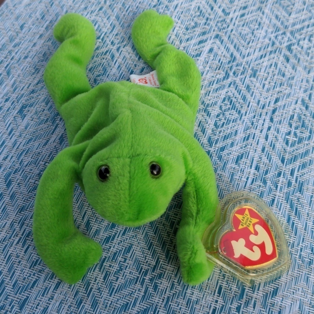 TY LEGS the FROG Beanie Baby 1993 Vintage Toy Collectible ✨ BD 4-25-93